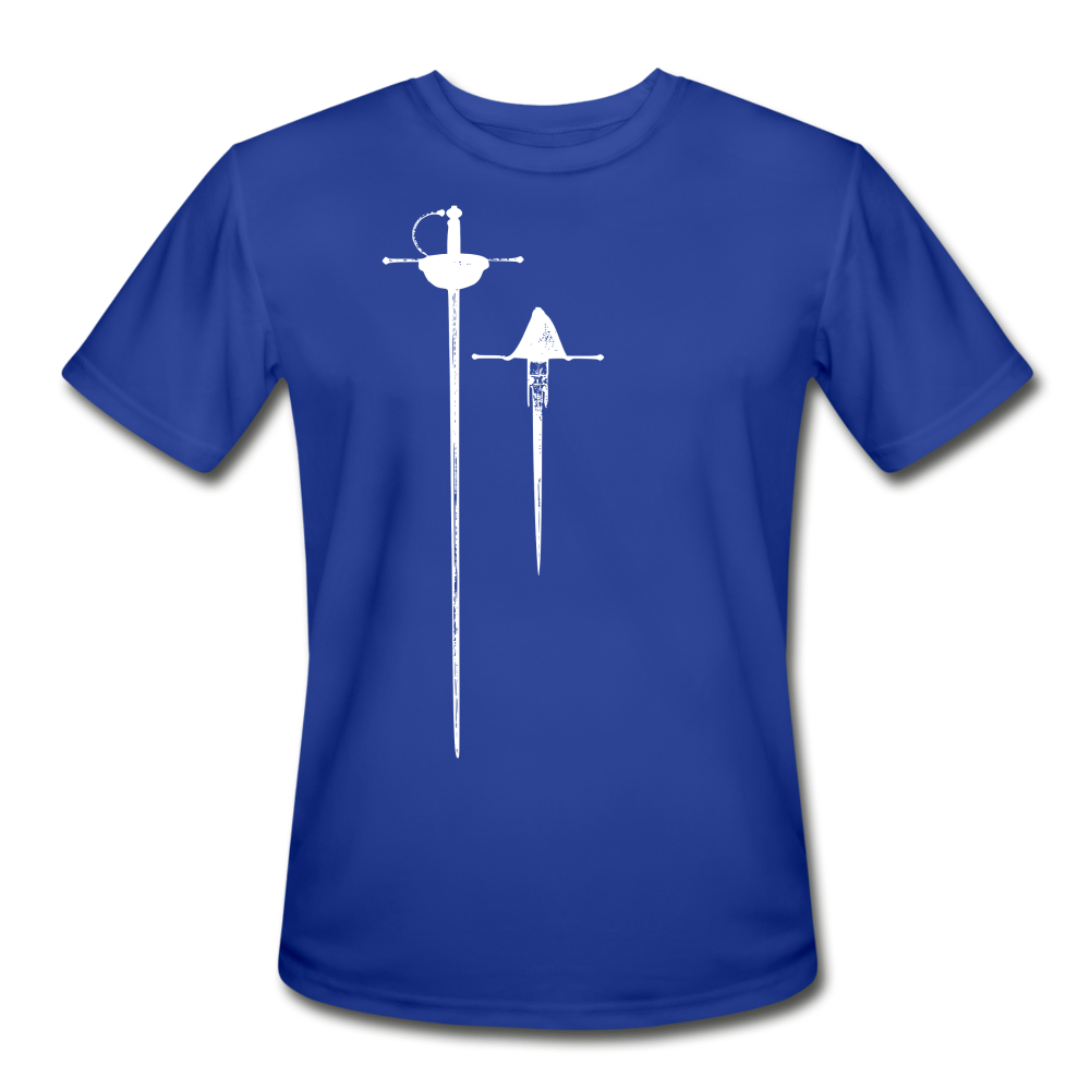 Rapier and Dagger - Men’s Moisture Wicking Performance T-Shirt - royal blue