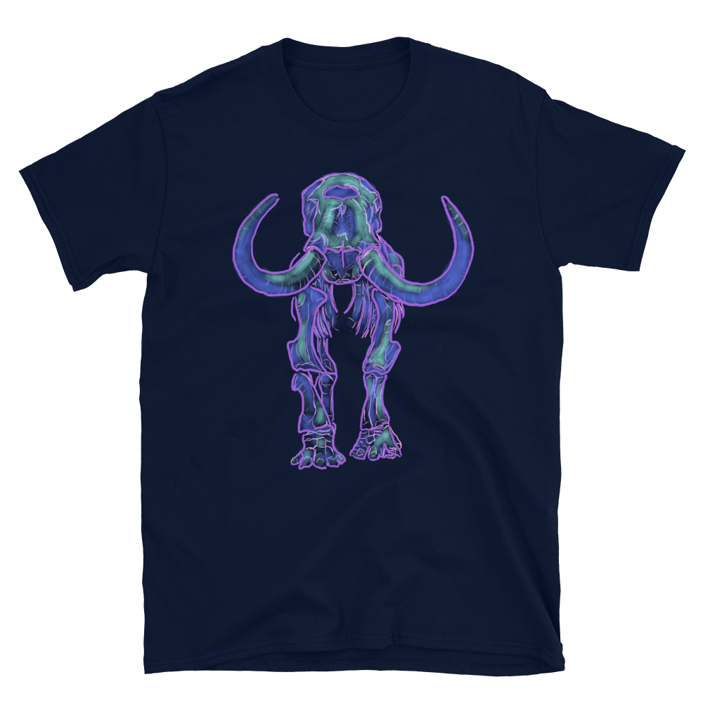 Cyber Mastodon Walking - Indiana Natives - Short-Sleeve Unisex T-Shirt