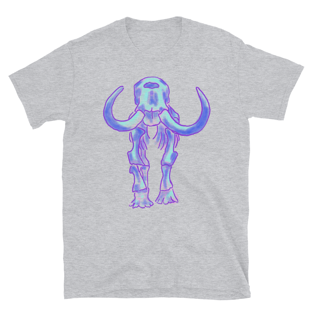 Cyber Mastodon Walking - Indiana Natives - Short-Sleeve Unisex T-Shirt