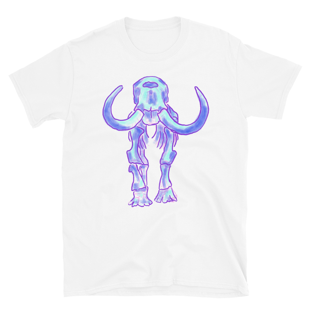 Cyber Mastodon Walking - Indiana Natives - Short-Sleeve Unisex T-Shirt